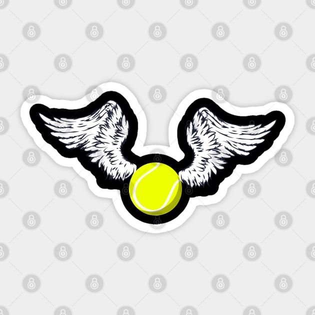 Flying Tennis Ball for Funny Design forTennis Lovers Sticker by YourGoods